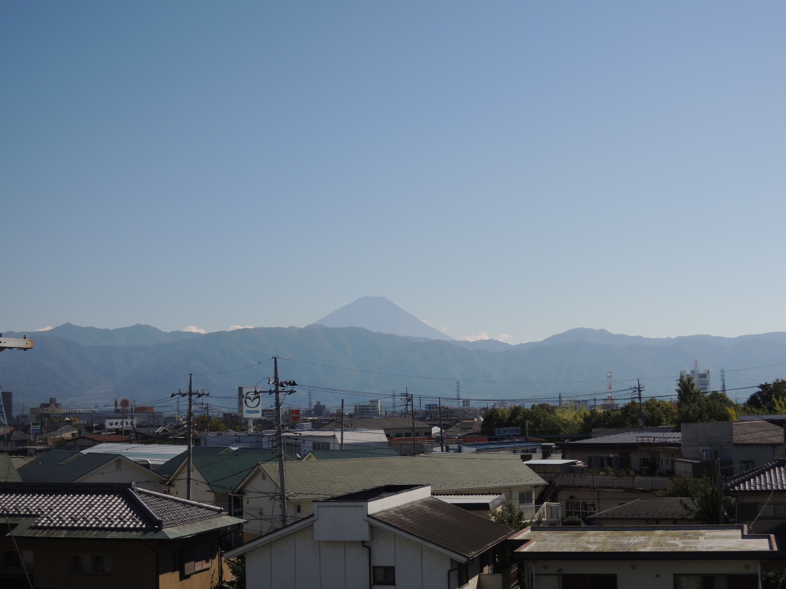 View. It looks Fuji from balcony