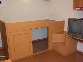 Living and room. With storage bed