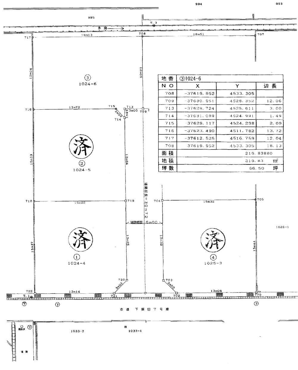 Compartment figure. Land price 13.3 million yen, Land area 219.83 sq m